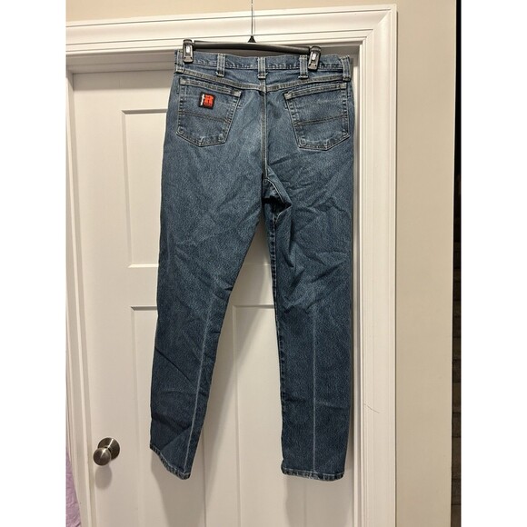 Wrangler Men's Relaxed Fit Denim Blue Jeans Size 36 X 34 Work Wear Medium Wash - Picture 7 of 7